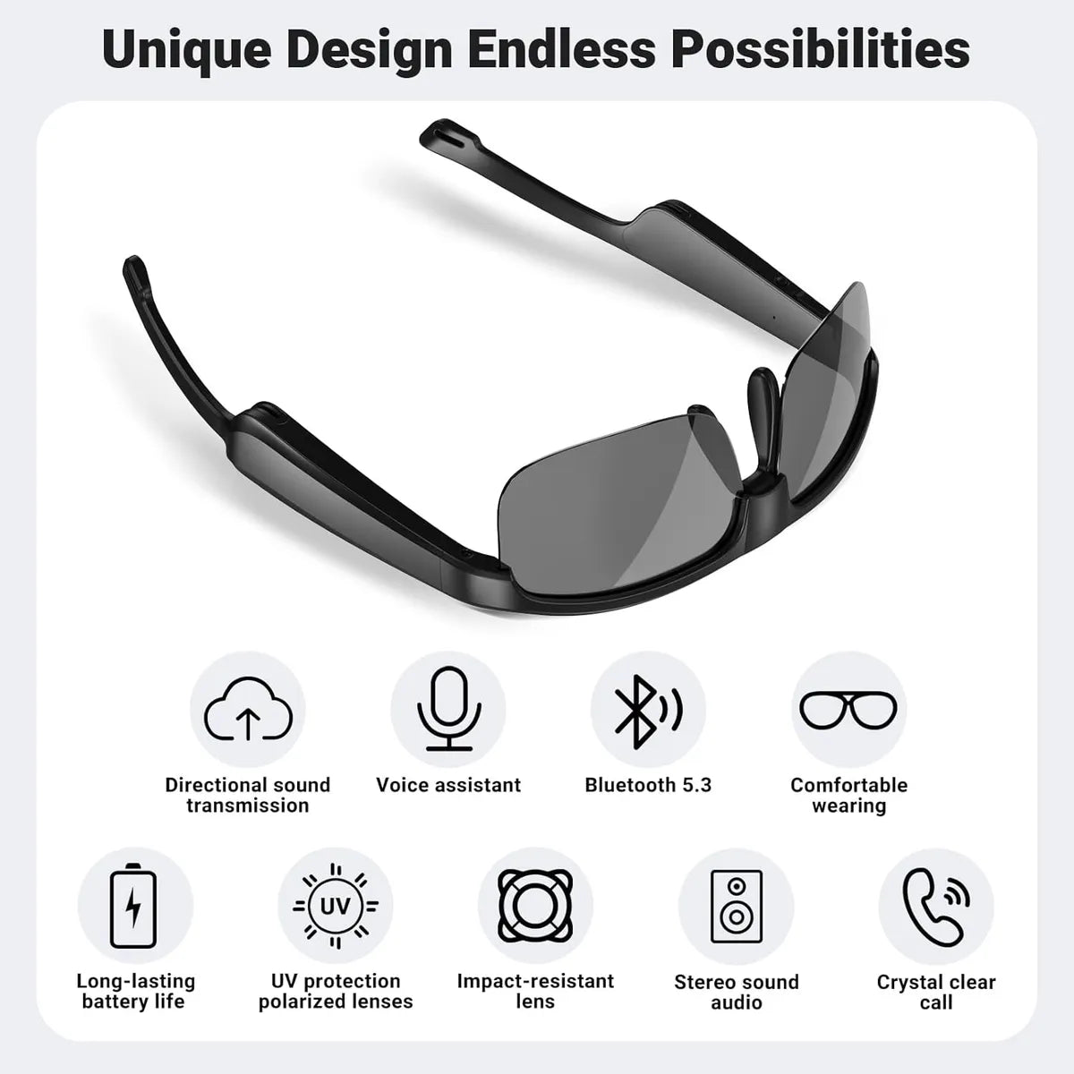 Gafas Anteojos Inteligente Con Bluetooth Lf600 C/parlante