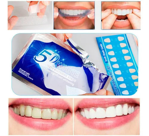 Tiras De Gel Blanqueamiento Y Cuidado Dental Pack X7
