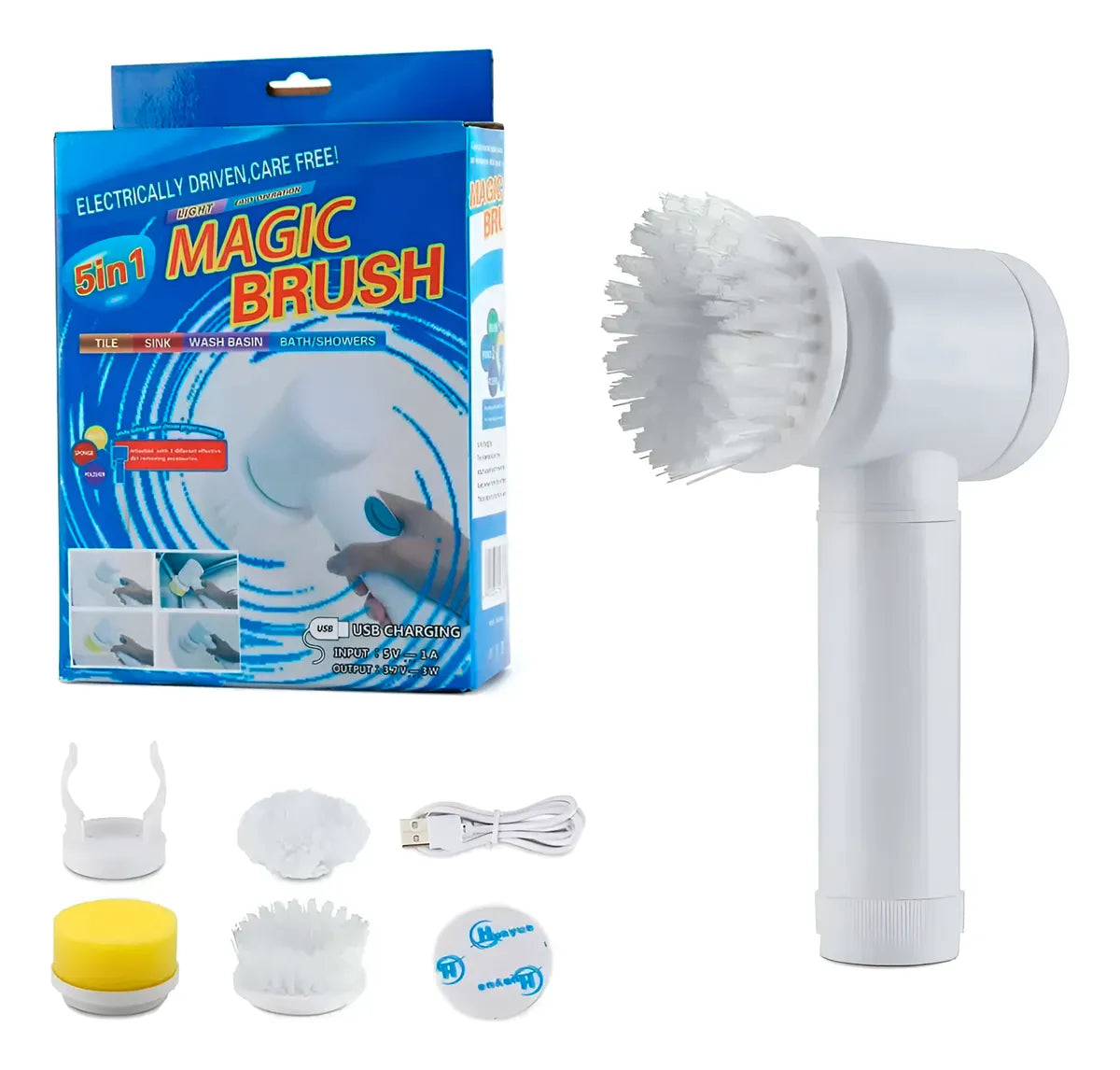 Cepillo M11 Limpiador 5 En 1 Giratorio Multiuso Usb M-brush
