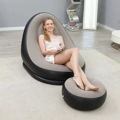 Sillon Puff Sofa Inflable Apoya Pies Living Piscina Inflador