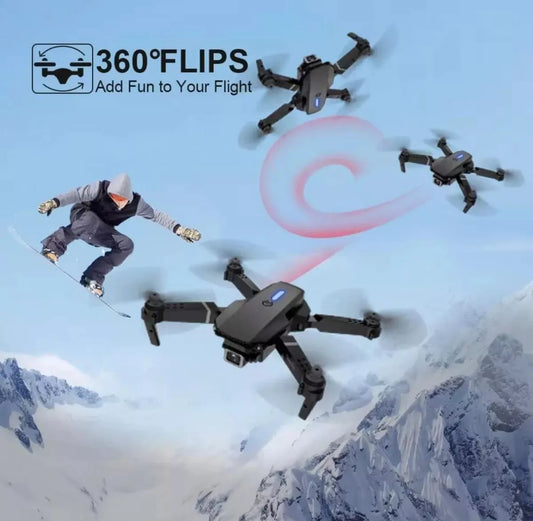 Dron Profesional E88 Pro Rc 4k Con Cámara Dual Y Rotación
