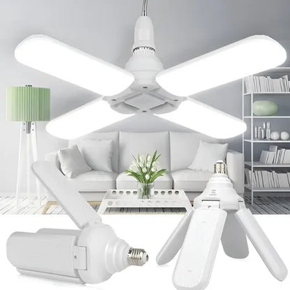 Bombillo Lampara Led Plegable 4 Aspas Alta Iluminación