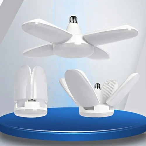 Bombillo Lampara Led Plegable 4 Aspas Alta Iluminación