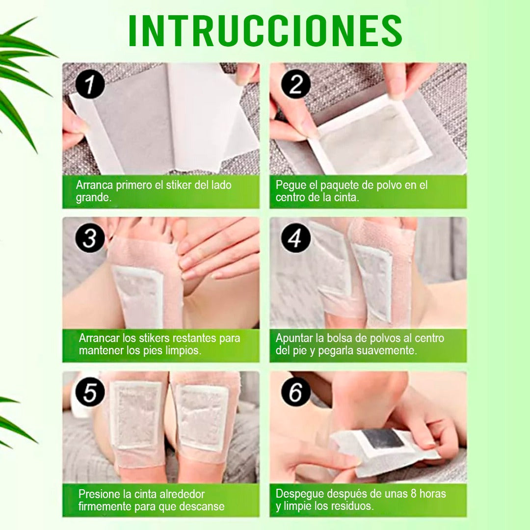 20 Pack parches detox pies, desintoxicación original, almohadillas limpieza profunda, para aliviar el estrés y dormir profundamente
